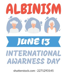 International albinism awareness day. Albinism chromosome.Genetic rare disorder