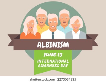 International albinism awareness day. Albinism chromosome.Genetic rare disorder.