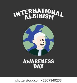 international albinism awareness day design postcard, social media tempalte, poster