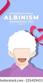 International Albinism awareness day design, can be use for banner and poster design, vector file every object is on separated layer