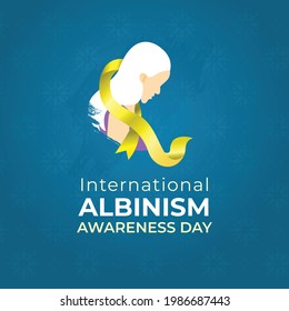 International Albinism Awareness Day. flyer, banner