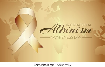 International Albinism Awareness Day Gold Ribbon Illustration Background