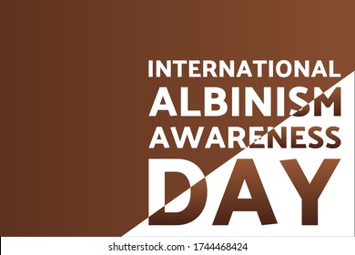 International Albinism Awareness Day. June 13. Holiday concept. Template for background, banner, card, poster with text inscription. Vector EPS10 illustration
