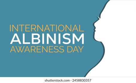 INTERNATIONAL ALBINISM AWARENESS DAY observed every year in June. Template for background, banner, card, poster with text inscription.