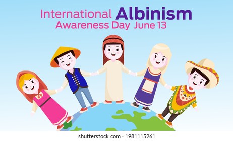 International Albinism Awareness Day On June 13 Business Brochure Flyer Banner Design Horizontal Template Vector, Cover Presentation, Modern Publication Poster And Flag-banner.