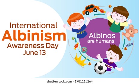 International Albinism Awareness Day On June 13 Business Brochure Flyer Banner Design Horizontal Template Vector, Cover Presentation, Modern Publication Poster And Flag-banner.