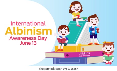 International Albinism Awareness Day On June 13 Business Brochure Flyer Banner Design Horizontal Template Vector, Cover Presentation, Modern Publication Poster And Flag-banner.