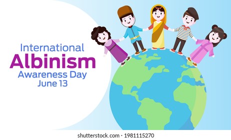 International Albinism Awareness Day On June 13 Business Brochure Flyer Banner Design Horizontal Template Vector, Cover Presentation, Modern Publication Poster And Flag-banner.