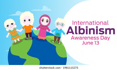 International Albinism Awareness Day On June 13 Business Brochure Flyer Banner Design Horizontal Template Vector, Cover Presentation, Modern Publication Poster And Flag-banner.