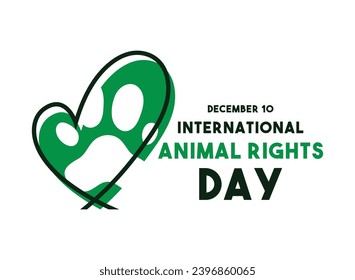 International Animal Rights Day. December 10. Eps 10.