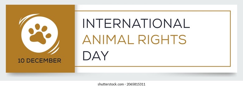 International Animal Rights Day, Held On 10 December.