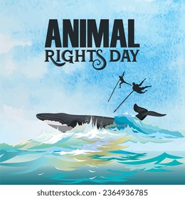 International Animal Rights Day vector illustration.