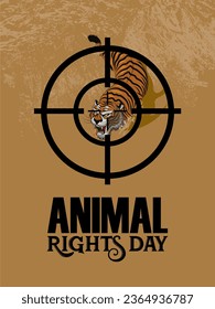 International Animal Rights Day vector illustration.