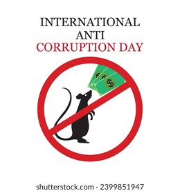 International Anti corruption day. Bribery is a criminal offense. Say no to corruption. Raise your voice against injustice. Continuous line art vector