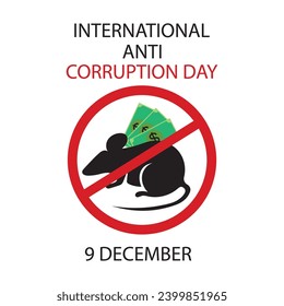 International Anti corruption day. Bribery is a criminal offense. Say no to corruption. Raise your voice against injustice. Continuous line art vector