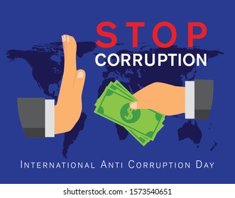 International Anti Corruption Day. Anti Corruption concept. Vector illustration