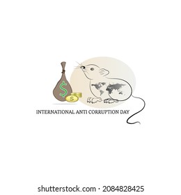 international anti corruption day concept. illustration  vector