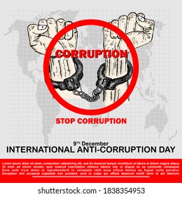 International Anti Corruption Day, Poster and banner vector