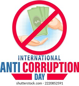 International Anti Corruption Day Poster Design illustration