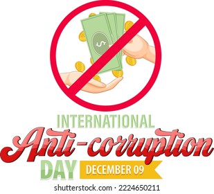 International Anti Corruption Day Poster Design illustration