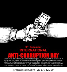 Día Internacional contra la Corrupción, afiche y pancarta