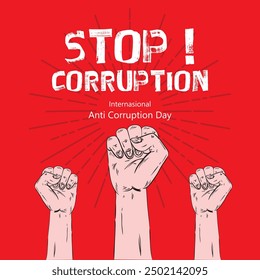 International Anti Corruption Day. Poster concept.