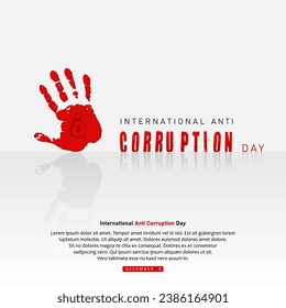 International anti corruption day. Suitable for greeting card international anti corruption day celebration