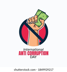 International Anti Corruption Day Vector Illustration. Suitable for greeting card poster and banner. svg