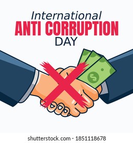 International Anti Corruption Day Vector Illustration. Suitable for greeting card poster and banner.