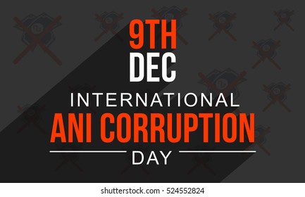 International Anti Corruption Day.Poster or Banner.