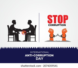 International Anti-Corruption Day, 9 December. poster And Social Media post anti corruption. Template for background, banner, card, poster. Vector illustration. svg