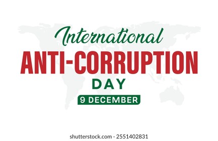 International Anti-Corruption Day 9 December Banner Design, Vector illustration for an Anti-Corruption Day Template, Poster and Social Media post for anti corruption