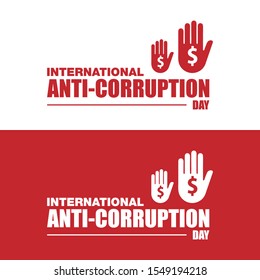 International Anti-Corruption Day design vector