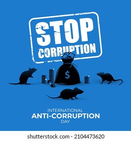 international anti-corruption day poster and social media post svg