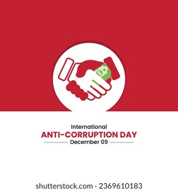 International Anti-corruption Day. Stop Corruption concept.  svg