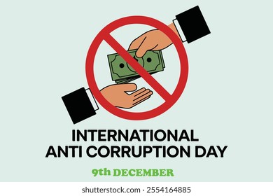 International Anti-corruption Day vector illustration art