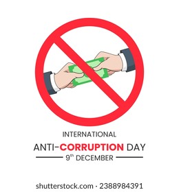 International anti-corruption day vector logo