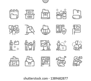 International Archives Day Well-crafted Pixel Perfect Vector Thin Line Icons 30 2x Grid for Web Graphics and Apps. Simple Minimal Pictogram