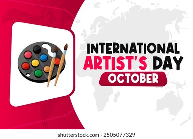 International Artist's Day Background Vector Creative Art Celebration and Artistic Design