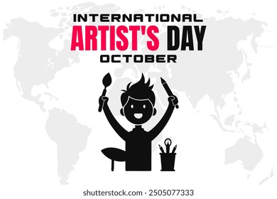 Internationaler Künstlertag Hintergrund Vektor kreative Kunst Feier und künstlerisches Design