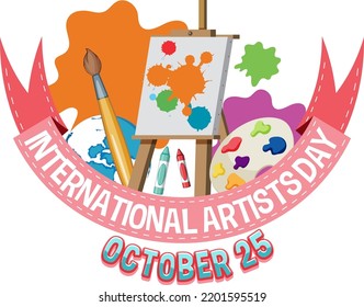 International Artists Day Banner Design illustration