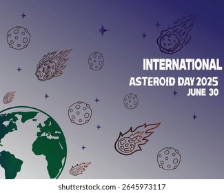 International Asteroid day 2025 vector design
