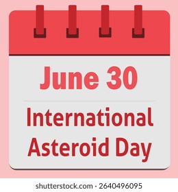 International Asteroid Day Announcement Reminder Calendar 