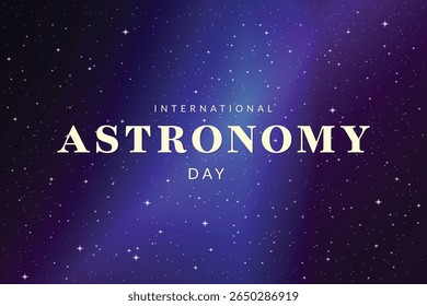 Dia Internacional da Astronomia Banner Vetor Illustration.