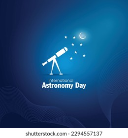 International Astronomy Day vector illustration. International Astronomy Day creative design, banner, poster. telescope vector illustration