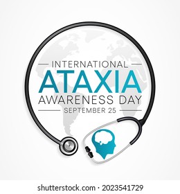 International Ataxia awareness day is observed every year on September 25, it describes a lack of muscle control or coordination of voluntary movements, such as walking or picking up objects. vector