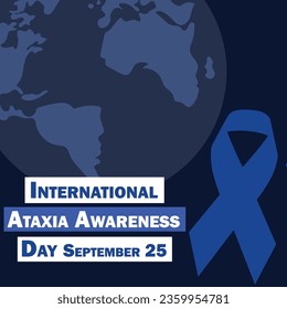 International Ataxia Awareness Day vector banner design. 
International Ataxia Awareness Day modern minimal graphic poster illustration.