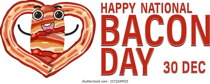 International Bacon Day Banner Template illustration