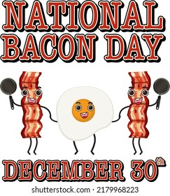 International bacon day poster template illustration