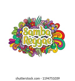 International ballroom samba. Background with abstract bright colors. Vector illustration.